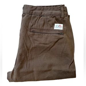 Brown Canvas Pant Lightweight Relaxed Fit